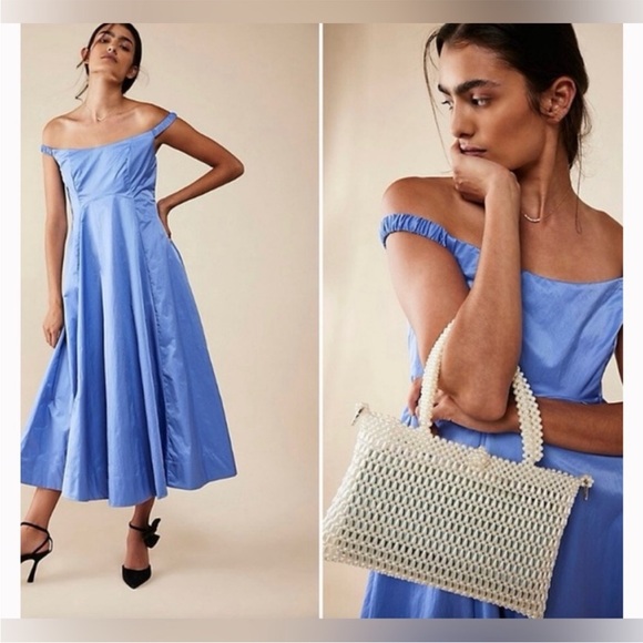 Free People x Revolve Alinda Iris Blue Dress Sz 10 $228 NWOT - Picture 6 of 6